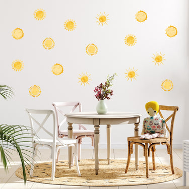 Watercolor Sun Wall Decals